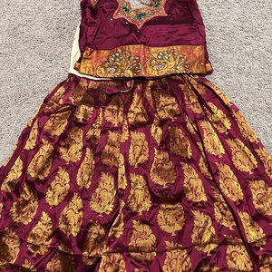 Pattu partywear lehenga